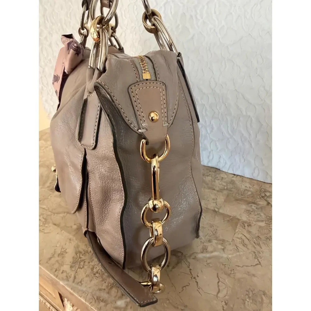 Coach Kristin taupe pinnacle Leather Hobo Crossbody Shoulder Bag Handbag 16823